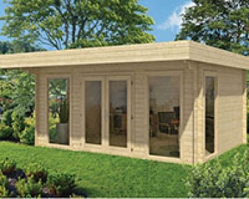 Летний садовый домик с террасой 5x3.8м